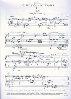 Note Pages for piano Iii-iv von Jozsef Soproni 