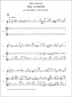 Sei Canoni (1990) von Aldo Clementi 