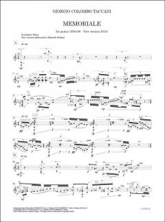 Memoriale (2004/2006) per Chitarra von Giorgio Colombo Taccani 