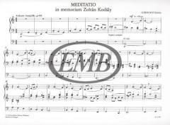 Meditatio in Memoriam Kodály Zoltán von Zoltan Gardonyi 