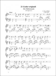 21 Lieder per voce e chitarra von Carl Maria von Weber 
