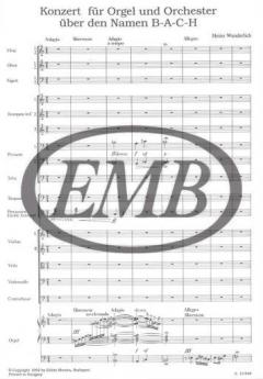 Concerto for Organ and Orchestra von Heinz Wunderlich 