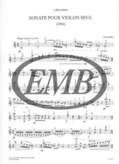 Sonate pour violon seul von Jean Gergely 