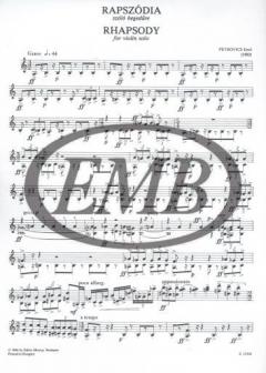Rhapsody von Emil Petrovics 