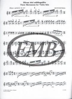 3 Movements For Violin Solo von Balazs Szunyogh im Alle Noten Shop kaufen