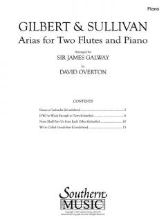 Arias for Two Flutes and Piano von Gilbert & Sullivan 