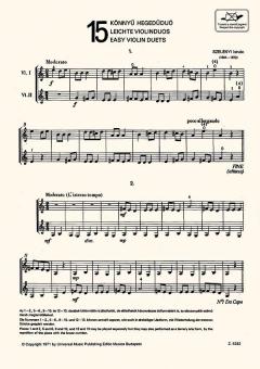 15 Easy Violinduos von Istvan Szelenyi im Alle Noten Shop kaufen