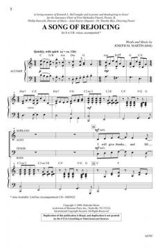 A Song of Rejoicing von Joseph M. Martin 