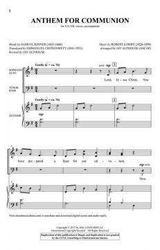Anthem for Communion von Robert Lowry 