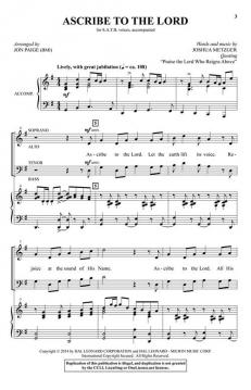Ascribe to the Lord von Joshua Metzger 