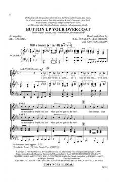 Button Up Your Overcoat von Lew Brown 