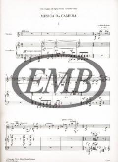 Musica da camera von Dobos Kalman 