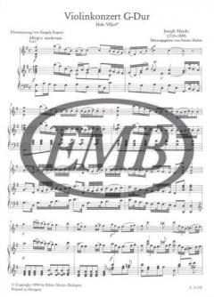 Violinkoncert G-dur, Hob. VIIa:4 von Joseph Haydn im Alle Noten Shop kaufen