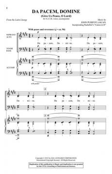 Da Pacem, Domine von John Purifoy 