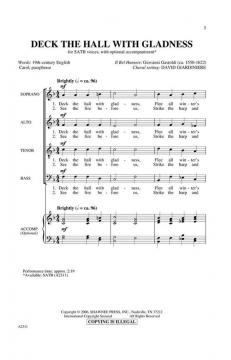 Deck the Hall with Gladness von Giovanni Giacomo Gastoldi 