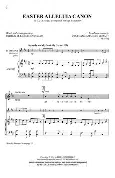 Easter Alleluia Canon von Wolfgang Amadeus Mozart 