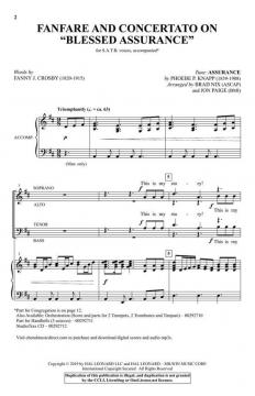 Fanfare and Concertato on Blessed Assurance von Phoebe P. Knapp 