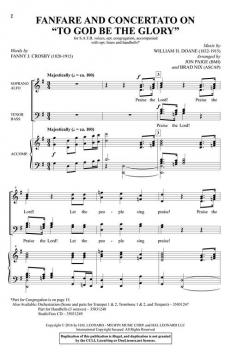 Fanfare and Concertato on To God Be the Glory von William Howard Doane 