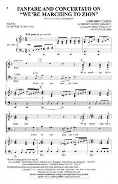Fanfare and Concertato on We're Marching to Zion 