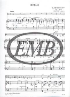 Romance op. 4, no. 5 von Sergei Rachmaninow 