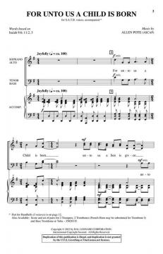 For Unto Us a Child Is Born von Allen Pote 