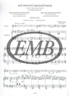 Two Easy Pieces For Violin von György Ranki im Alle Noten Shop kaufen