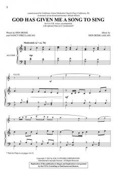 God Has Given Me a Song to Sing von Don Besig 