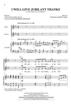I Will Give Jubilant Thanks von J. Paul Williams 