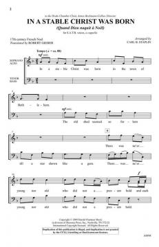 In a Stable Christ Was Born von Carl Staplin 