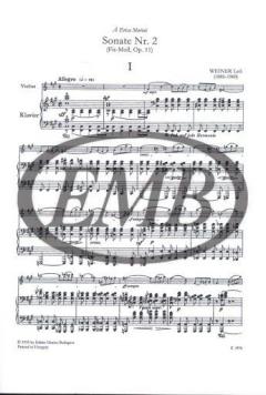 Sonata No. 2 von Leo Weiner 