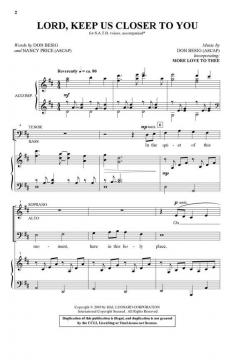 Lord, Keep Us Closer to You von Don Besig 