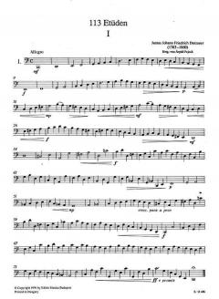 113 Studies 1 von Justus Johann Friedrich Dotzauer 