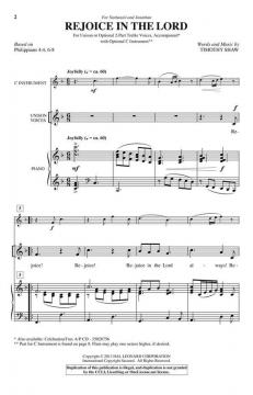 Rejoice In the Lord von Timothy Shaw (Download) 
