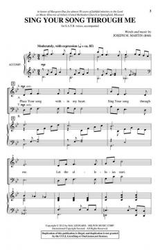 Sing Your Song Through Me von Joseph M. Martin 