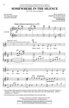 Somewhere in the Silence von Joseph M. Martin 