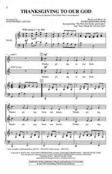 Thanksgiving to Our God von James Barnard 