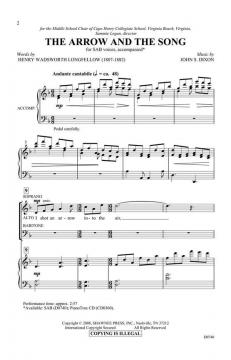 The Arrow and the Song von John S. Dixon 