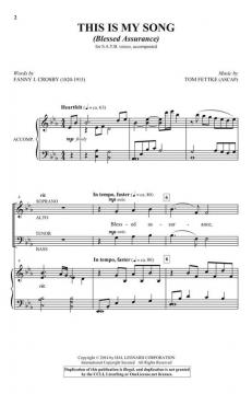 This Is My Song (Blessed Assurance) von Tom Fettke 
