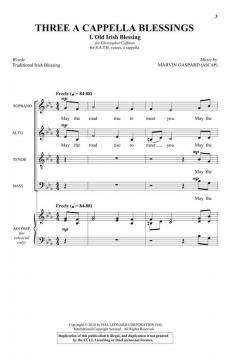 Three A Cappella Blessings von Marvin Gaspard 