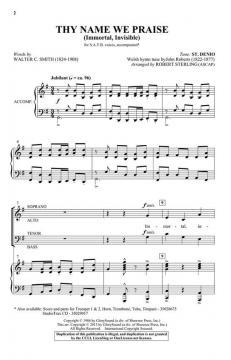Thy Name We Praise Immortal, Invisible 