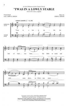 'Twas in a Lowly Stable von John S. Dixon 