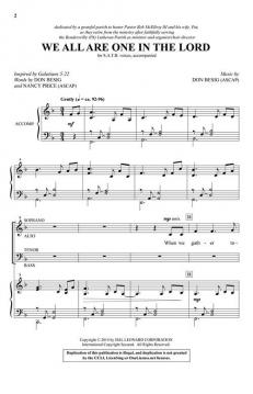 We All Are One in the Lord von Don Besig 