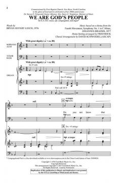 We Are God's People von Johannes Brahms 