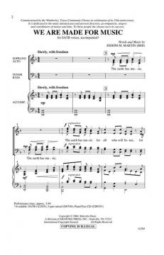 We Are Made for Music von Joseph M. Martin 