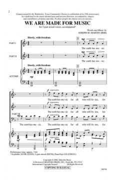 We Are Made for Music von Joseph M. Martin 