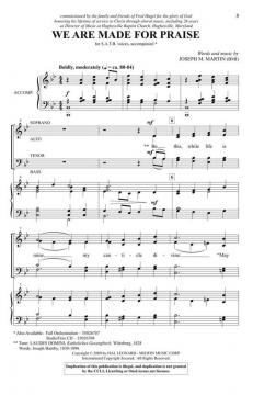 We Are Made for Praise von Joseph M. Martin 