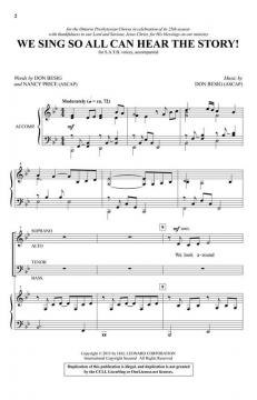 We Sing So All Can Hear the Story! von Don Besig 