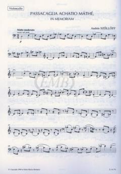 Passacaglia Achatio Mßthé von Andras Szollosy 