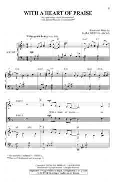 With a Heart of Praise von Mark Weston 