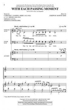 With Each Passing Moment von Joseph M. Martin 